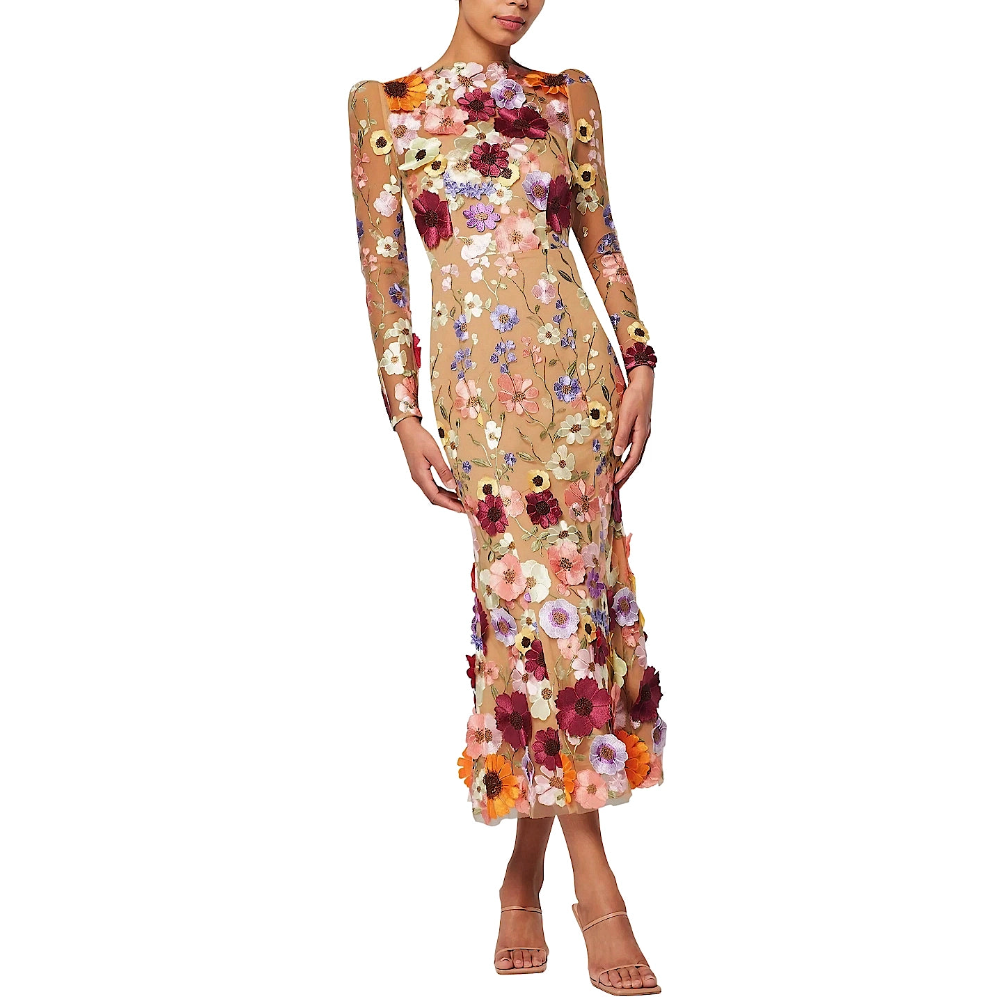 Floral Embroidered Maxi Dress