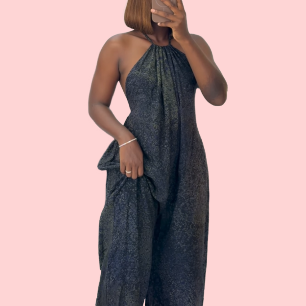 Printed Halterneck Jumpsuit