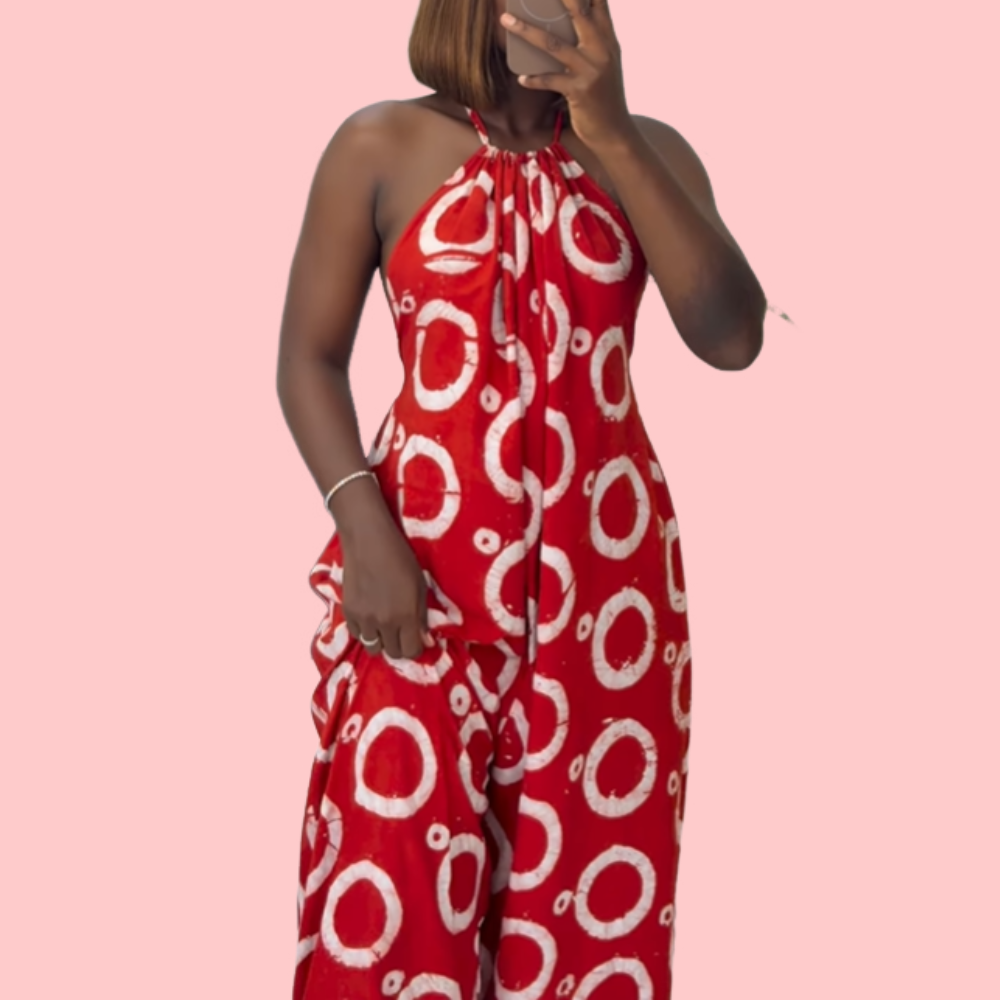 Printed Halterneck Jumpsuit