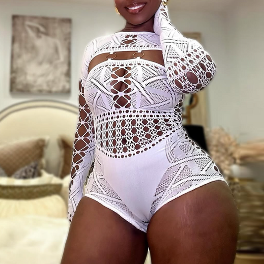 Sexy Cutout Lace Bodysuit