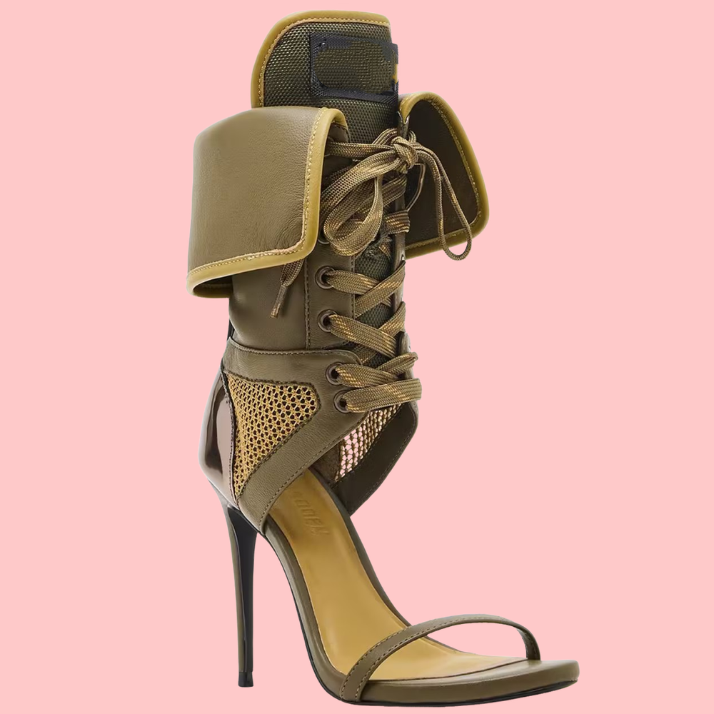 Strappy High-Heeled Sandals