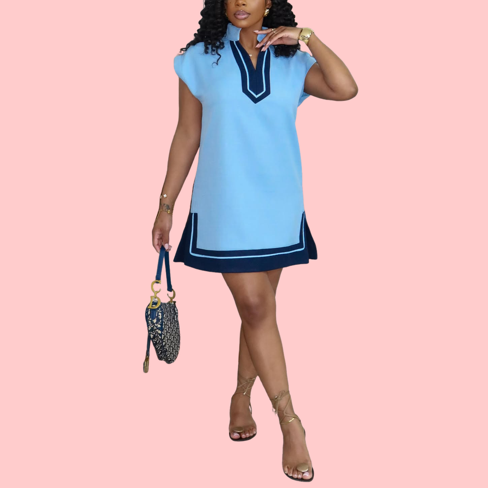 Sweet heart Trim Mini Dress