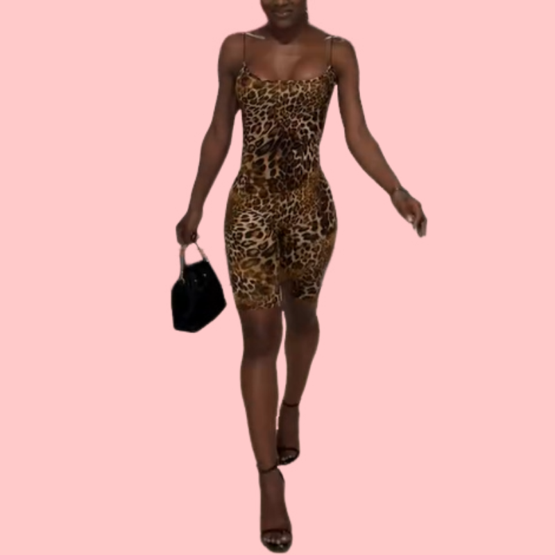 Leopard Print Camisole Jumpsuit