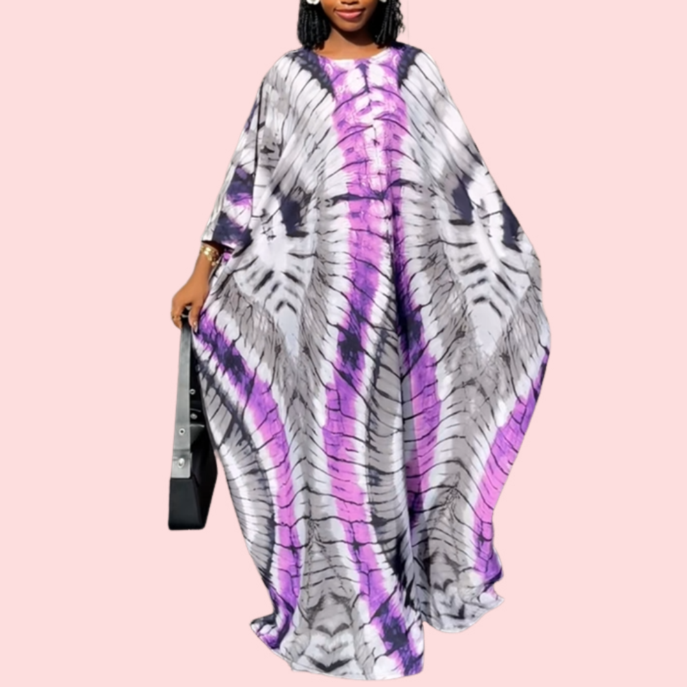Multi-Colored Backless Maxi Dress