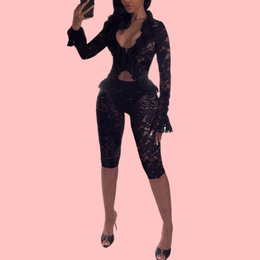 Lace Ruffles Two-Piece Set