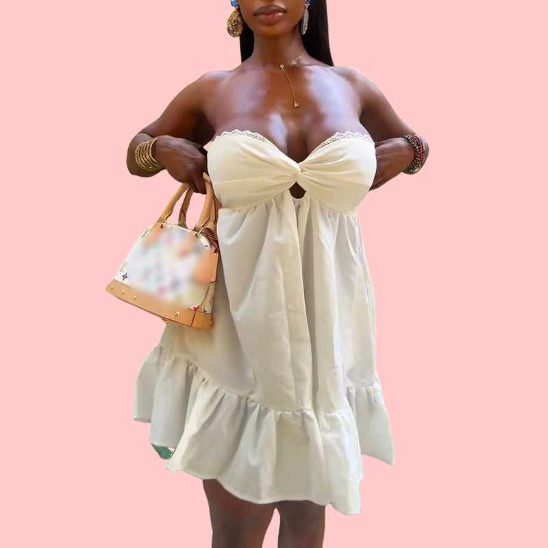 White Sheath Mini Dress