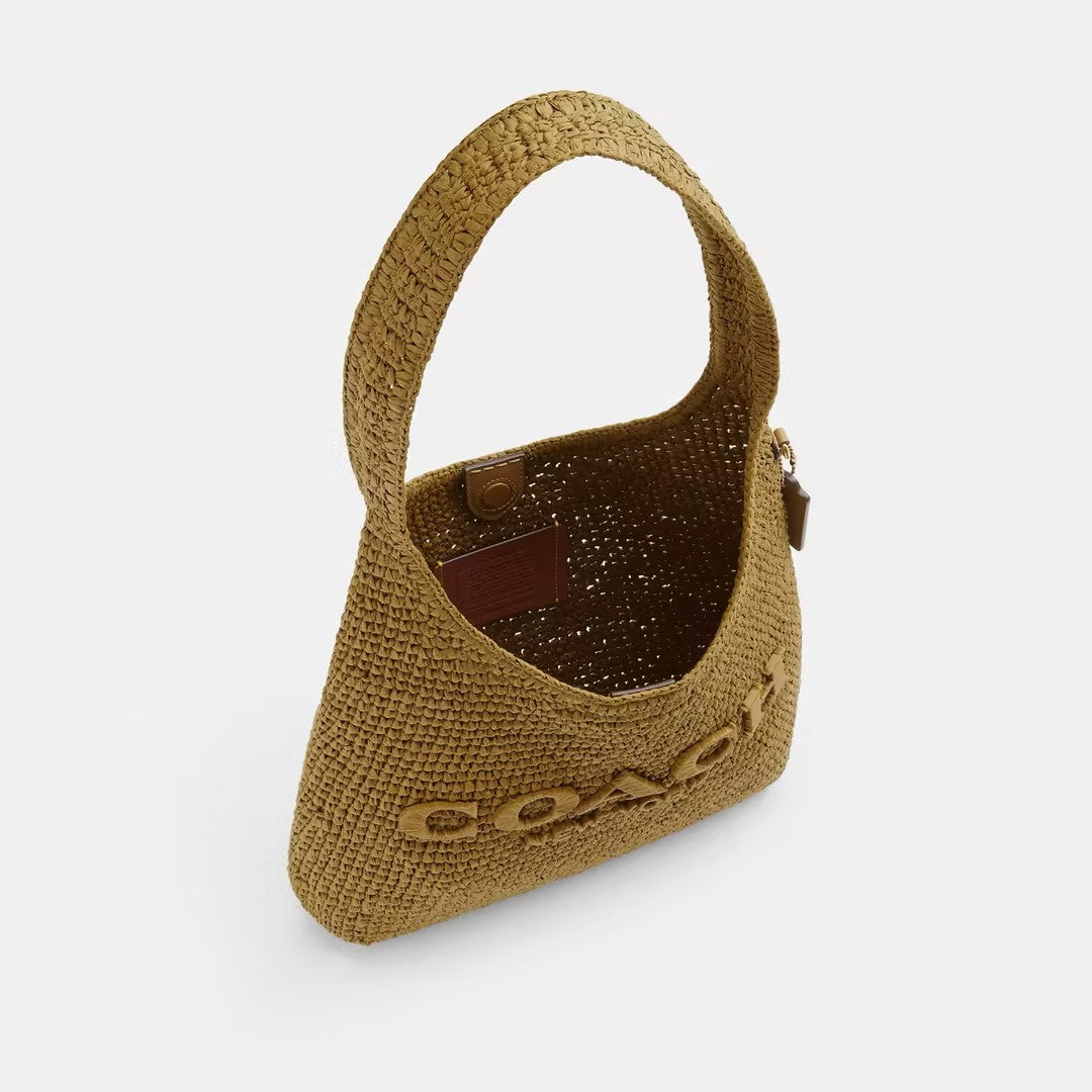 Versatile Straw Weave Shoulder Bag