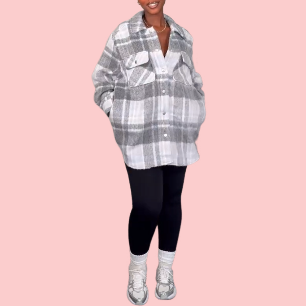 Wool Plaid Pocket Shirt