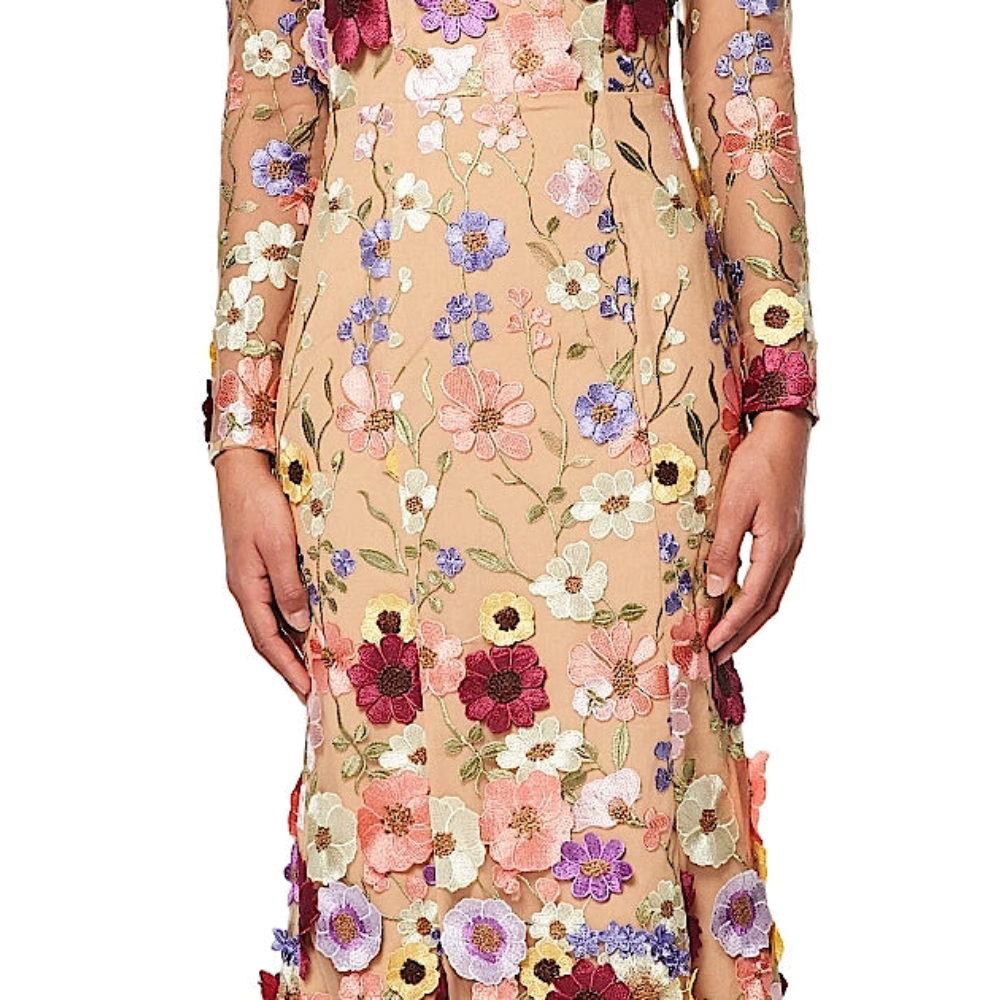 Floral Embroidered Maxi Dress