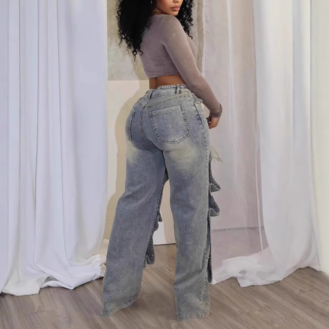 Detachable Concealed Snap Jeans