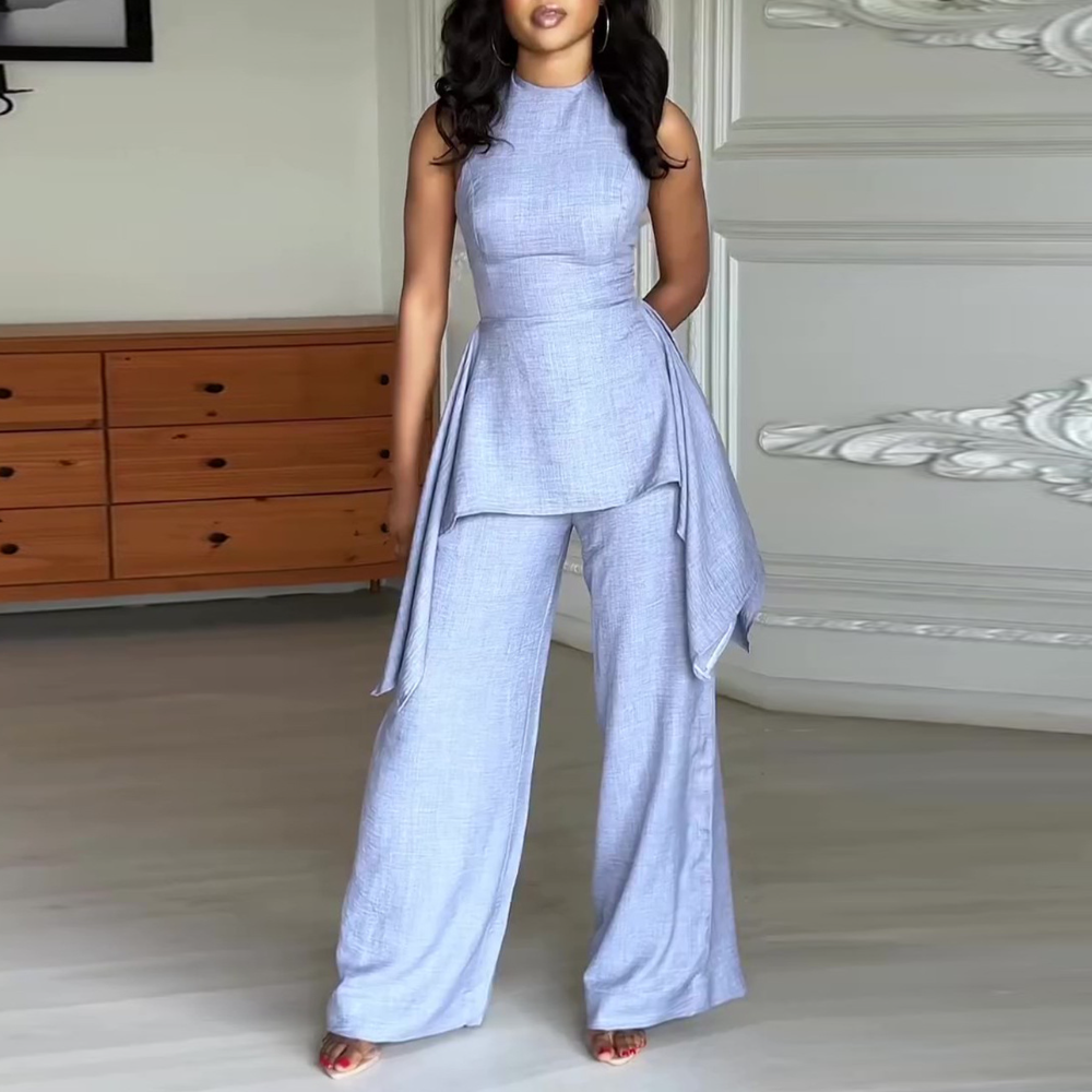 Elegant Backless Wide-Leg Jumpsuit