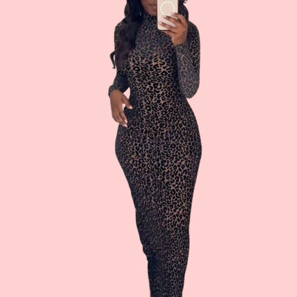 Leopard-Print Fitted Clothing