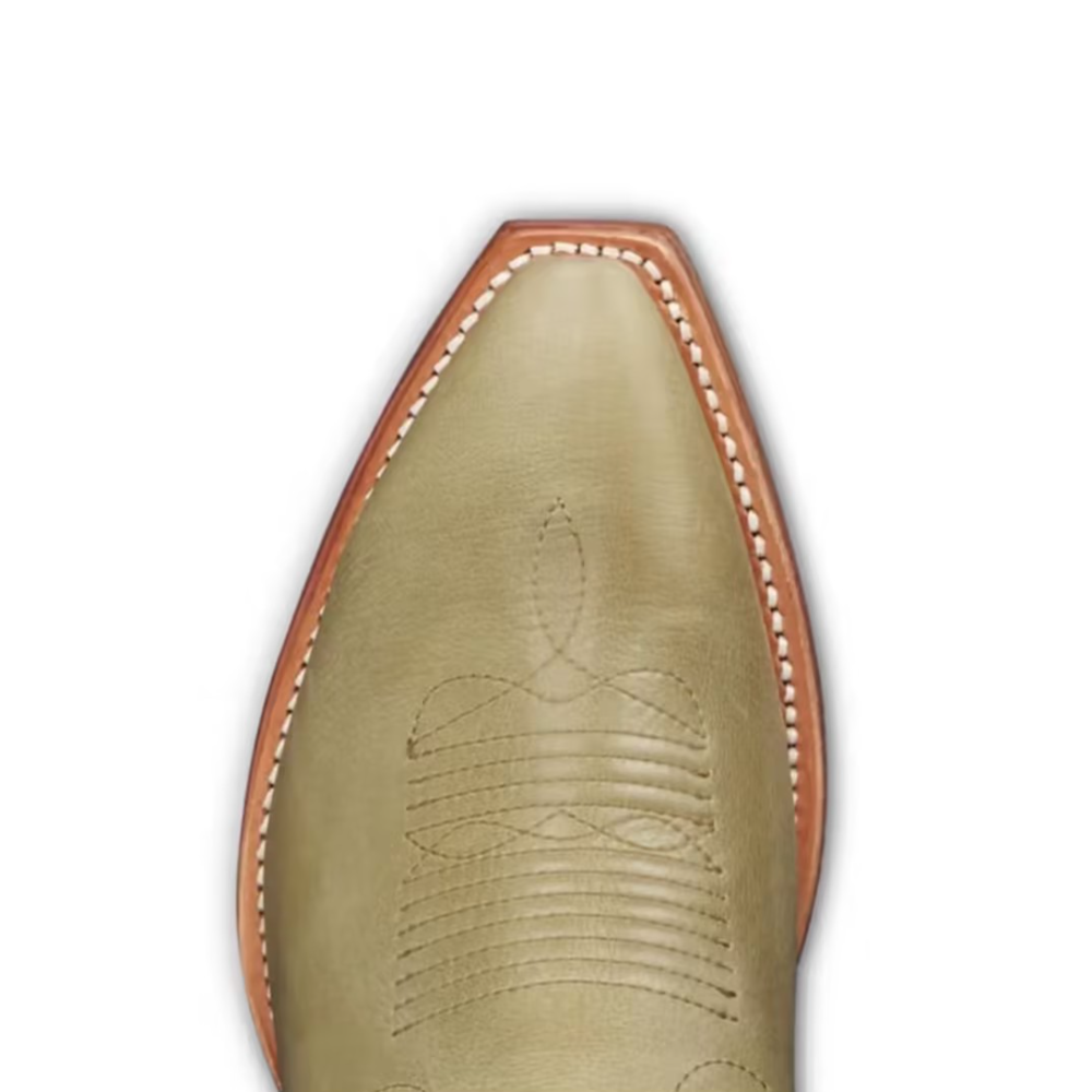 Women's Green Patterned Pointed-Toe Cowboy Boots