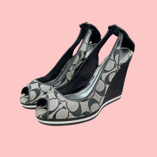 Printed Open-Toe High-Heel Sandals