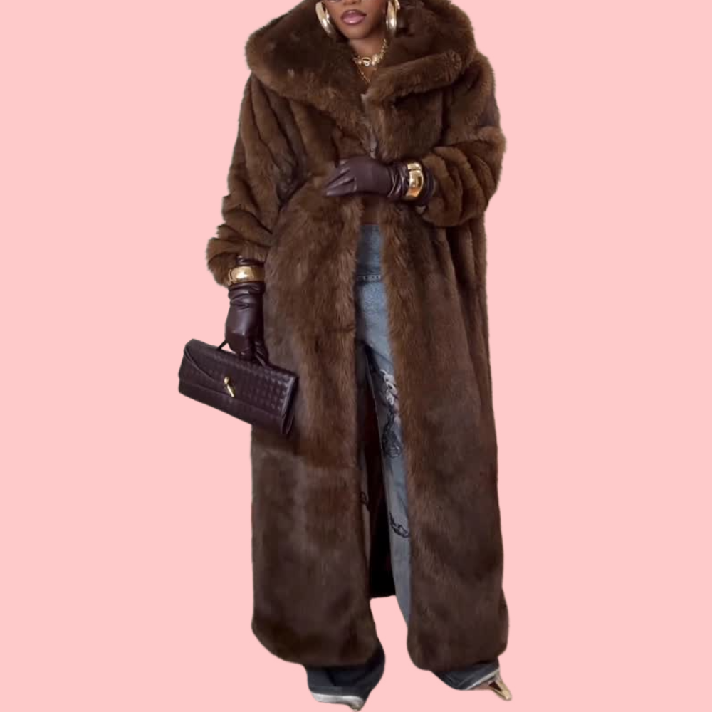 Long Brown Fur Coat