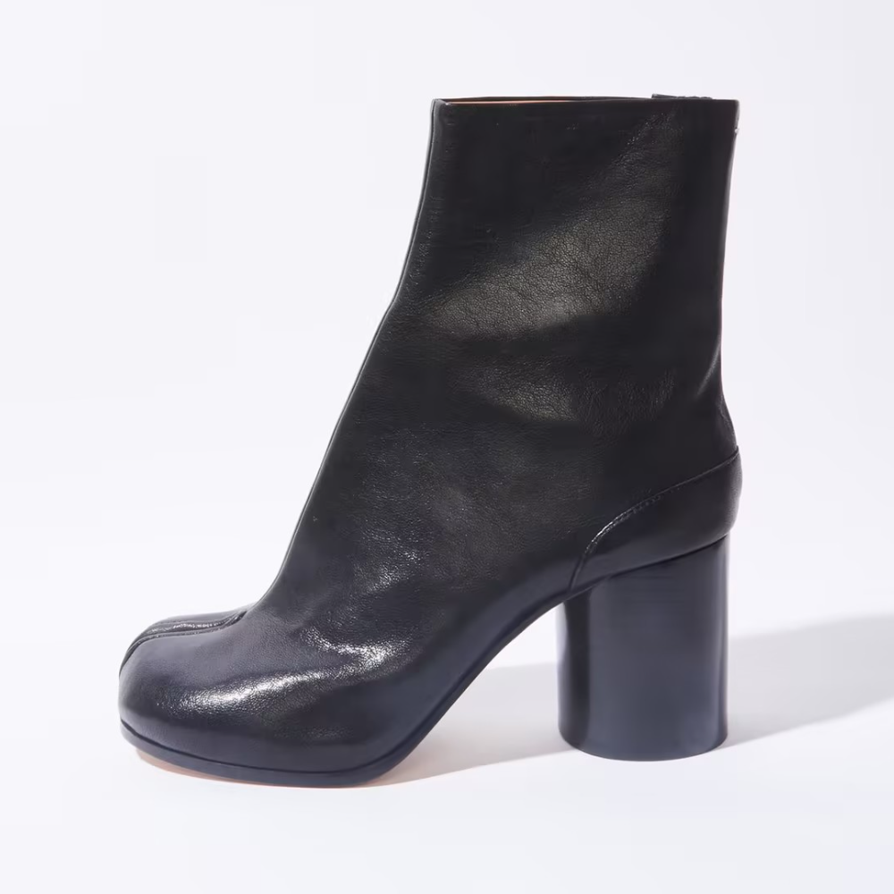 Black High-Heel Tabi Boots