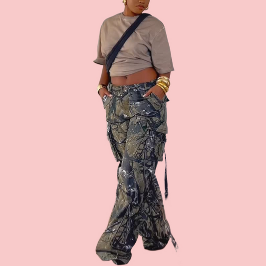 Camouflage Large Pocket Pants