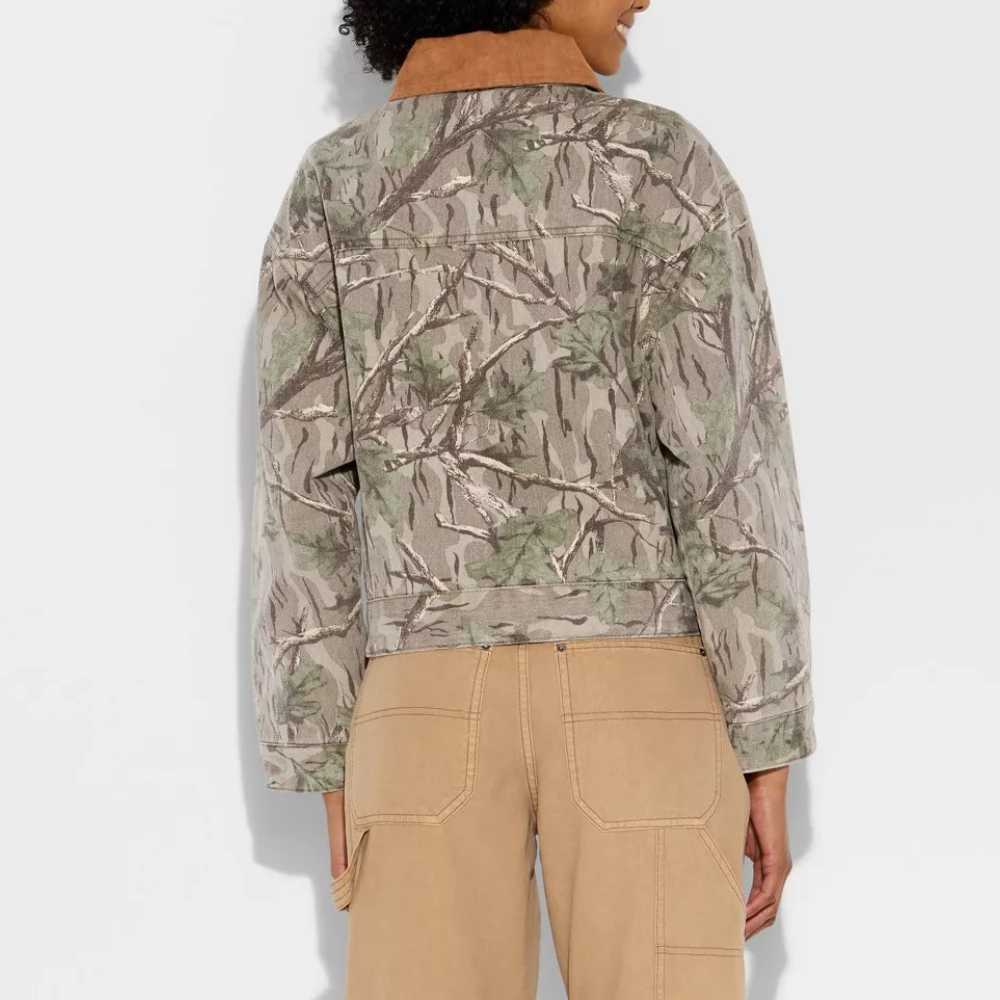 Camouflage Khaki Collar Jacket