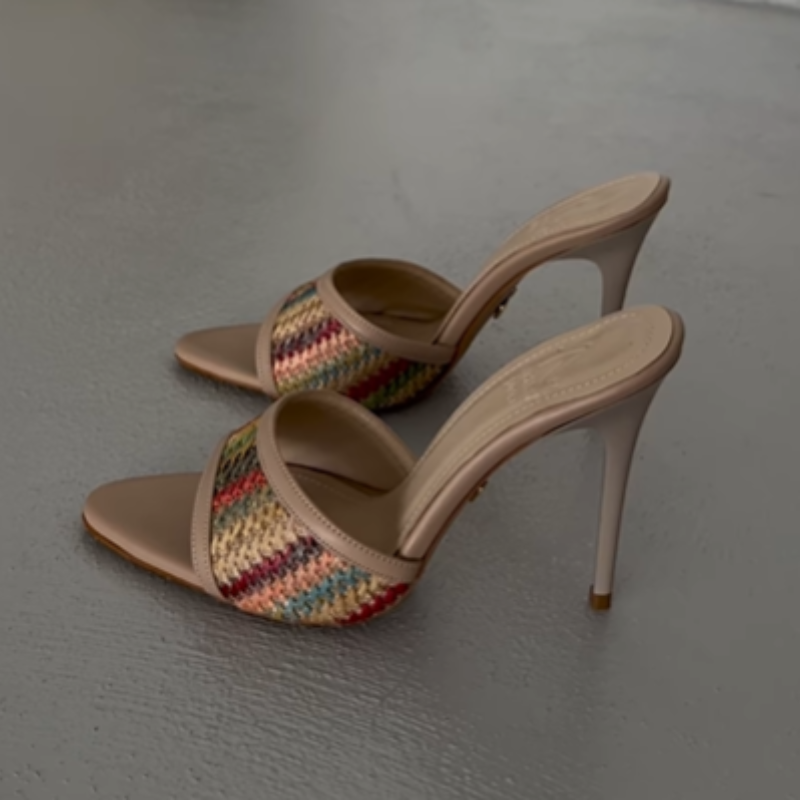 Colorful Woven High Heels