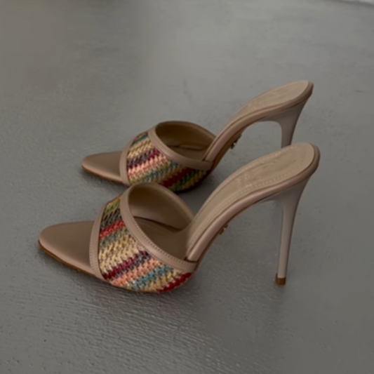 Colorful Woven High Heels
