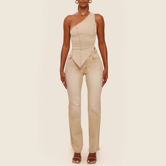 White Washed Raglan Top & Pants Set