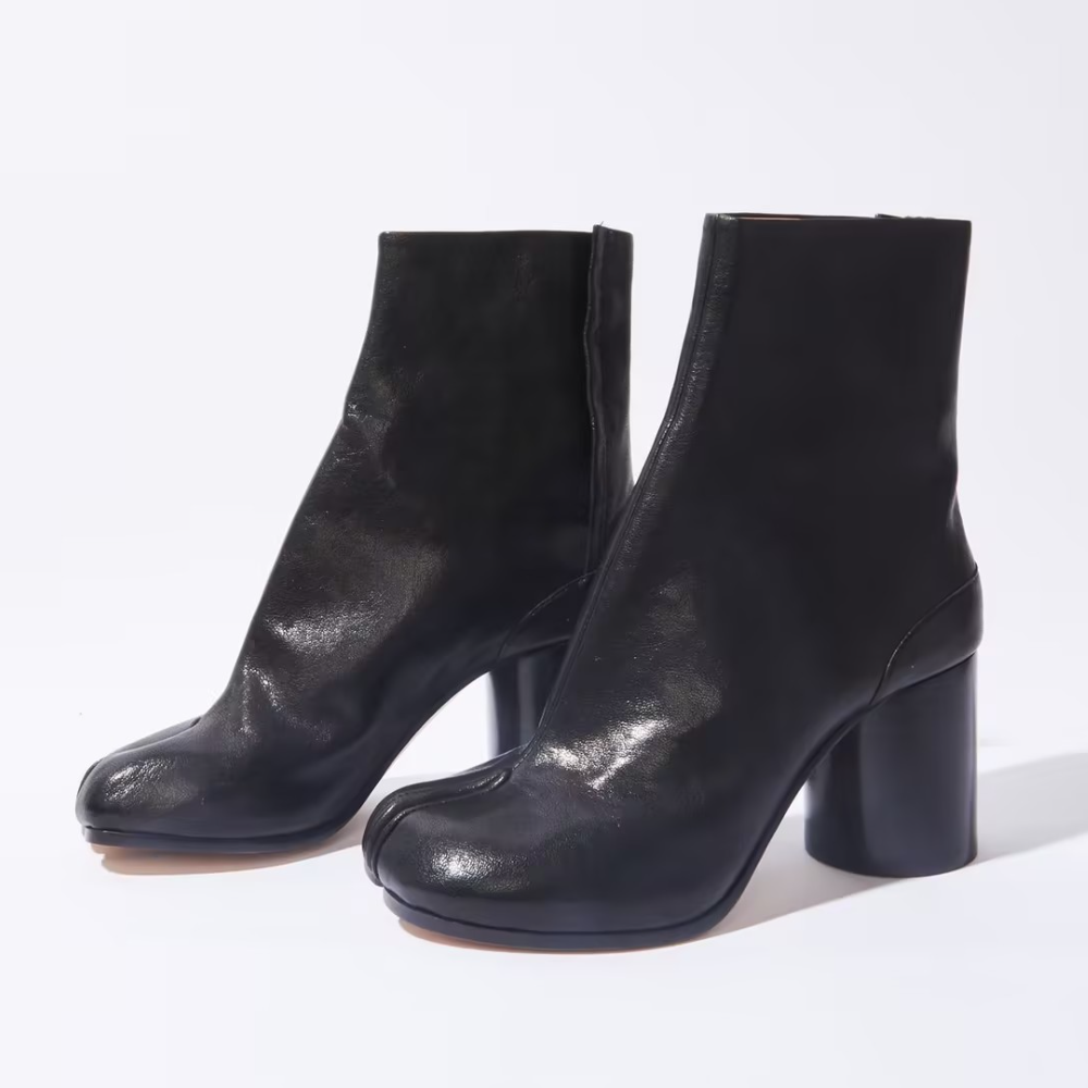 Black High-Heel Tabi Boots