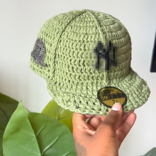 Green Woven Duck Hat