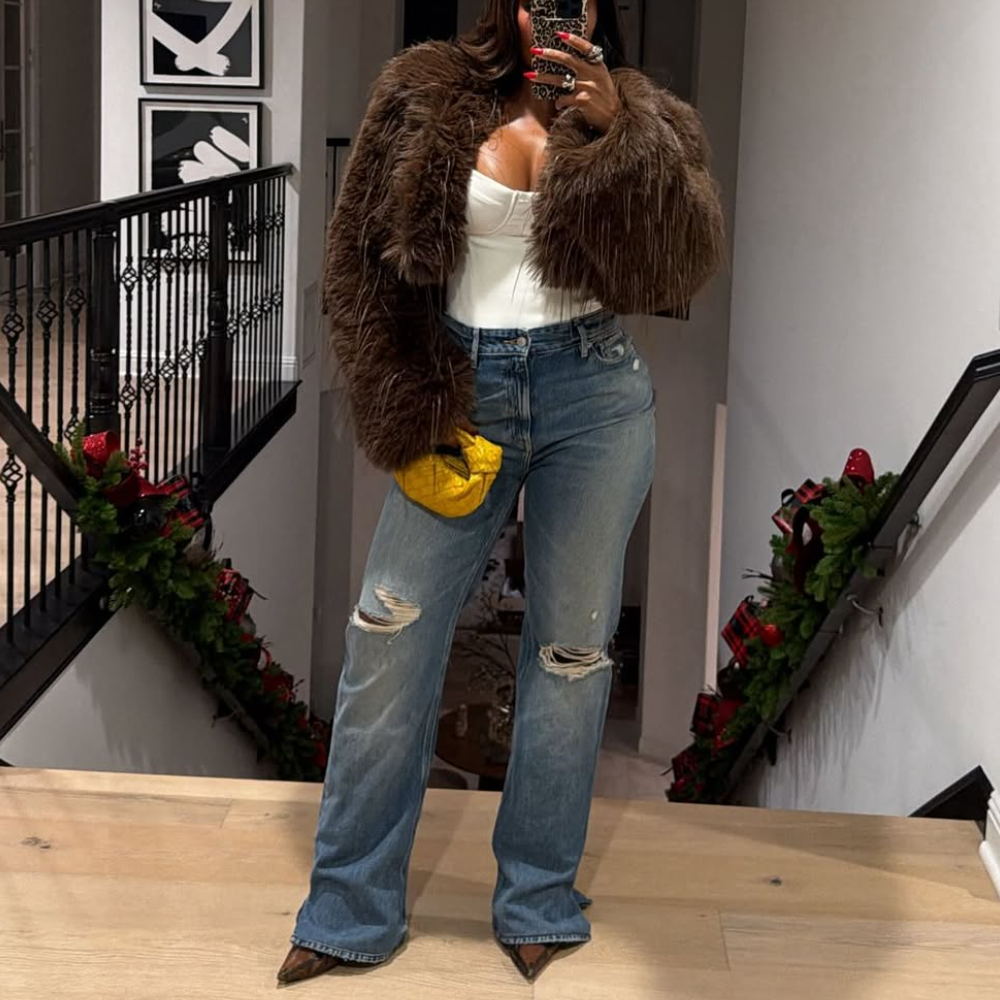 Brown Fur-Lined Short Coat